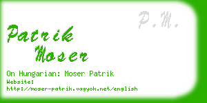 patrik moser business card